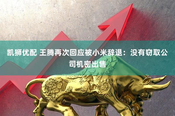 凯狮优配 王腾再次回应被小米辞退：没有窃取公司机密出售